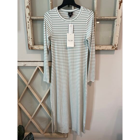 NWT Oak & Trellis size XL striped stretch knit dress - Picture 2 of 4